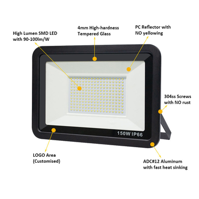 Yard Garage Parking Lot Outdoor LED Flood Light 300W 200W 150W 100W 50W Reflector Led CE